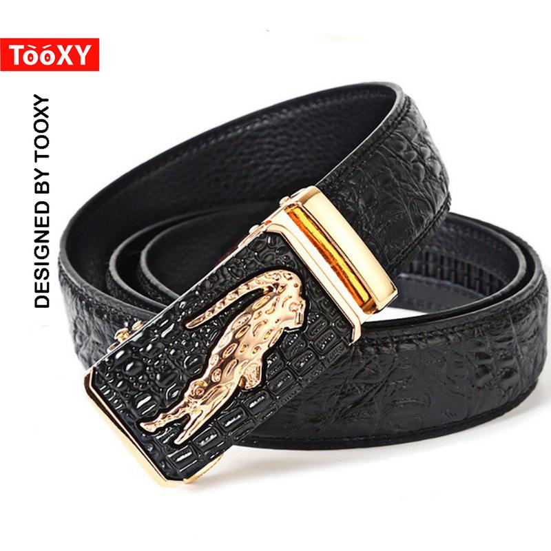 Thắt Lưng Da Nam Mặt Cá Sấu Hợp Kim Dây Nịt Nam Khoá Tự Động Nam Tính Sang Trọng TL25