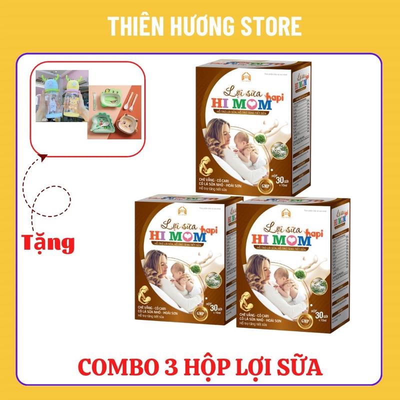 Combo 3 hộp LỢI SỮA HI MOM HAPI - Lợi Sữa Cho Mẹ Sau Sinh Nhiều Sữa Men Vi Sinh