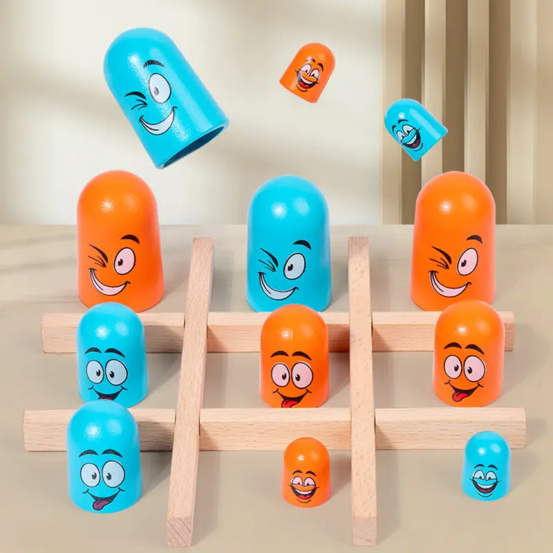 Children's Educational Decompression Tictactoe Game Parent-Child Interactive Desktop Battle Size Cup Set Building Blocks Toy Matching