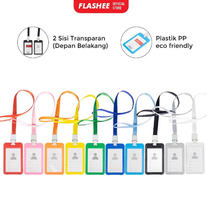 Gambar Flashee Name Tag PP ID Card Holder PP Lanyard PP Gantungan Kartu Nama Panitia 2 Sisi dari Flashee Kota Administrasi Jakarta Utara Tokopedia
