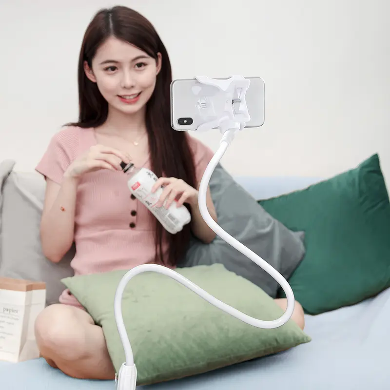 Giá Đỡ Điện Thoại Di Động Thiết Kế Ghim Từ Nhà Máy, Giá Đỡ Lười Đầu Giường Bàn, Sáng Tạo, Đa Chức Năng, Kẹp Xoay, Giá Chân Đế Hỗ Trợ Thông Dụng 2