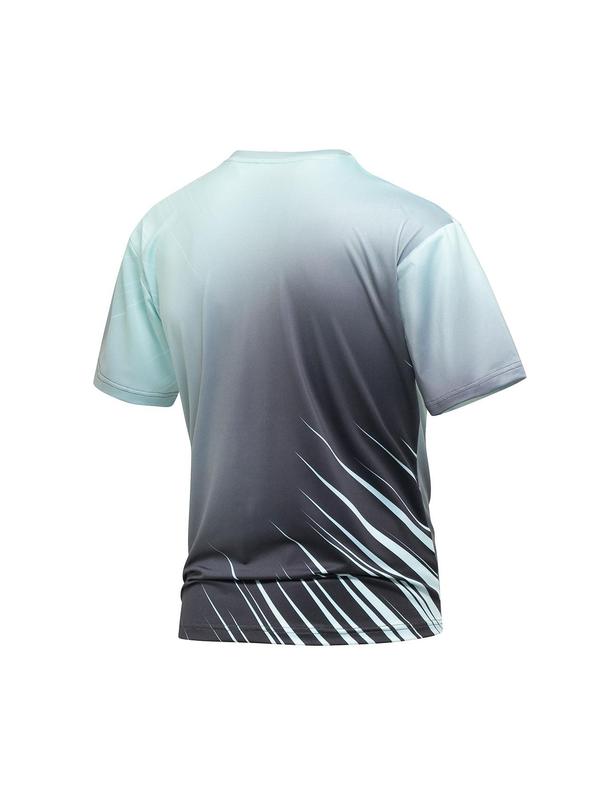 Men's Colorblock Argyle Print Short Sleeve Tee, Regular Fit Casual Sporty Round Neck T-shirt for Summer, Men's Top for Outdoor Workout Running 5