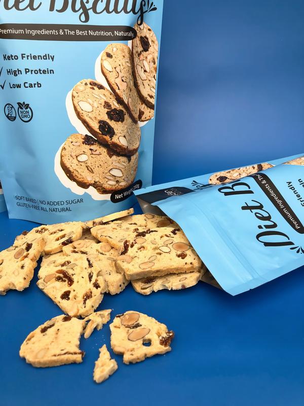 Bánh biscotti túi 250gram, bánh biscotti nguyên cám tốt cho sức khỏe, gym, yoga - Bánh ăn vặt dinh dưỡng OLABEN NUTRITION 2