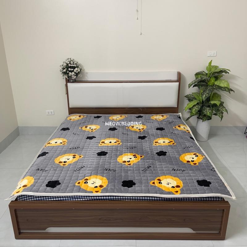 Thảm trải giường ga giường yuki bọc đệm 4 góc meow.bedding đủ kích thước siêu ấm chất liệu nỉ nhung mềm mại ấm cực nhanh