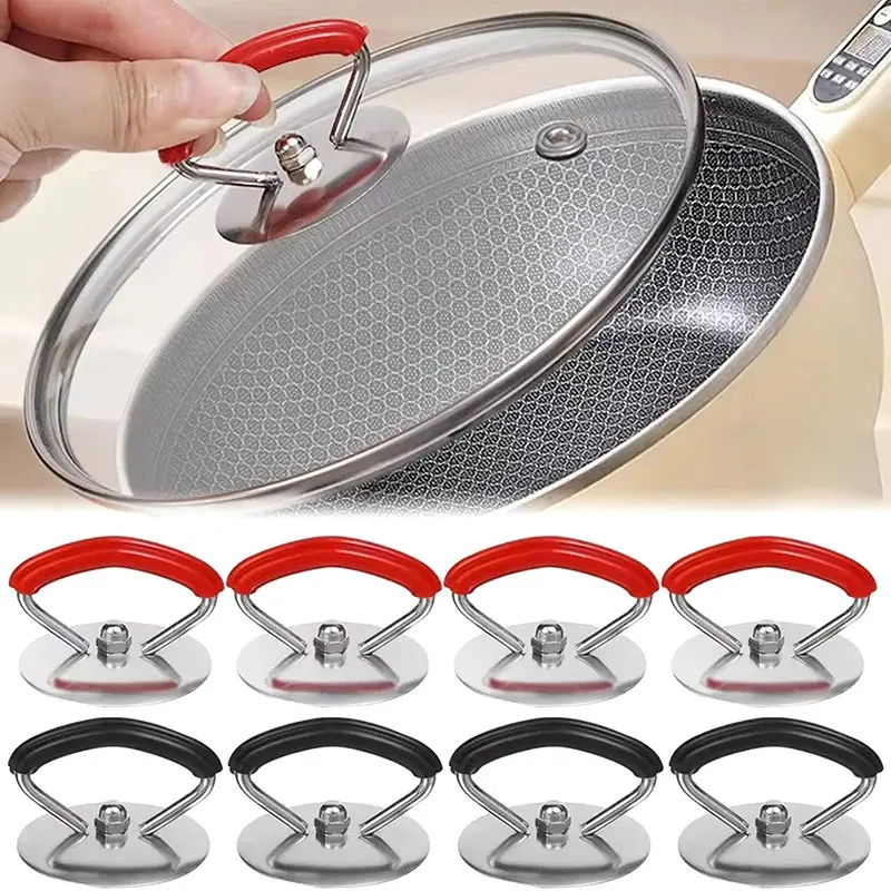 Núm Tay Cầm Dụng Cụ Nấu Ăn Thông Dụng Tay Cầm Nắp Chảo Chống Bỏng, Chất Liệu Thép Không Gỉ, Tay Cầm Nắp Nồi Thay Thế, Tay Cầm Nắp Dụng Cụ Nấu Ăn, 1 Cái 0
