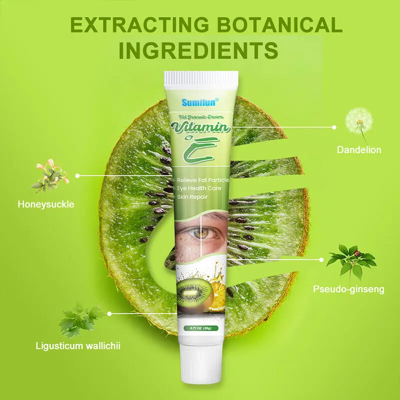 Krim Herbal Penghilang Milia dan Bintik Lemak Area Mata & Hidung dengan Vitamin E - Perawatan Wajah 20g | Formula Alami Efektif 4