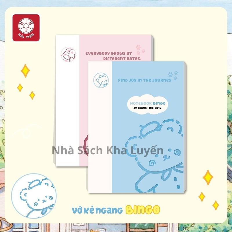 Vở Kẻ Ngang Cấp 2, 3 Hải Tiến Bingo 72/ 80/ 120/ 200 Trang Bingo 2302, 2319, 2326, 2333 Giao Màu NN