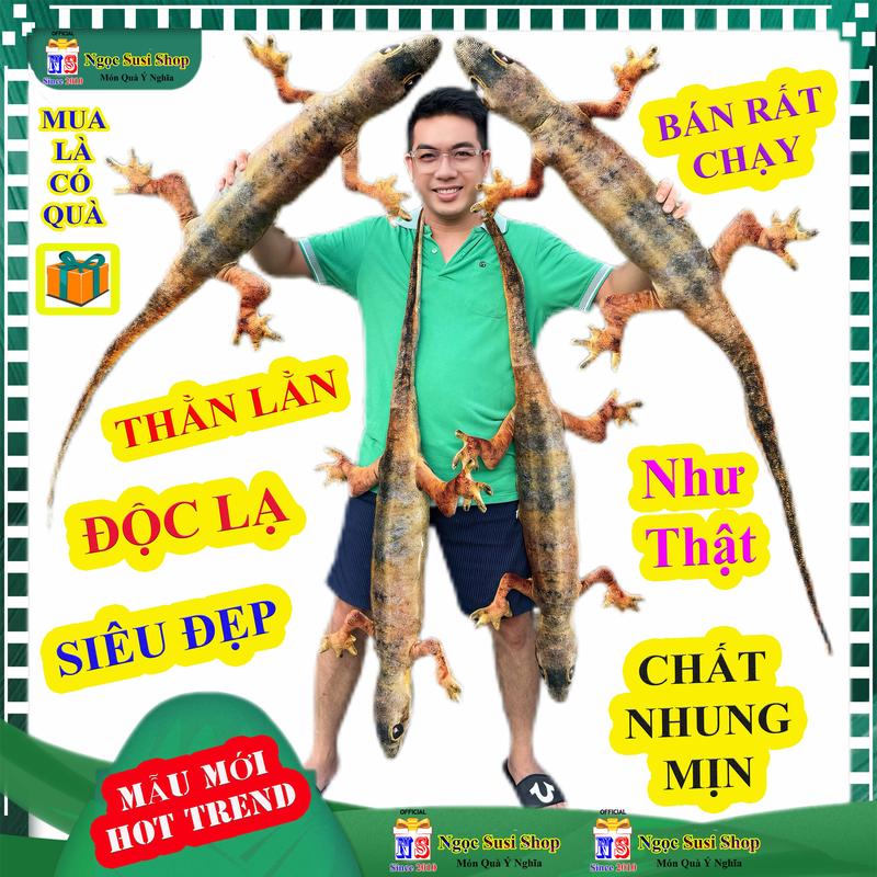   SIÊU HOT  THÚ NHỒI BÔNG CON THẰN LẰN TẮC KÈ THẠCH SÙNG 3D DÀI 130CM ĐẸP NHƯ THẬT SIÊU MỀM MỊN - GIAO NHANH  NGỌC SUSI  Thú Bông Đồ Chơi Toy Phát Nhạc 