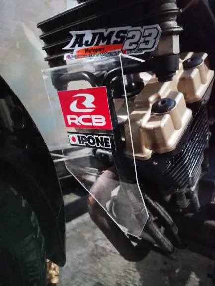 mika akrilik pelindung mesin satria fu tebal 2mm sudah pnp Motorcycle
