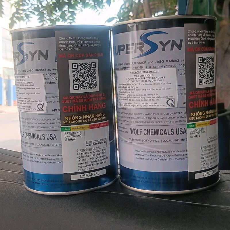 NHỚT SUPER SYN 10w-40 màu sanh danh co xe so ...xe con tây. 3
