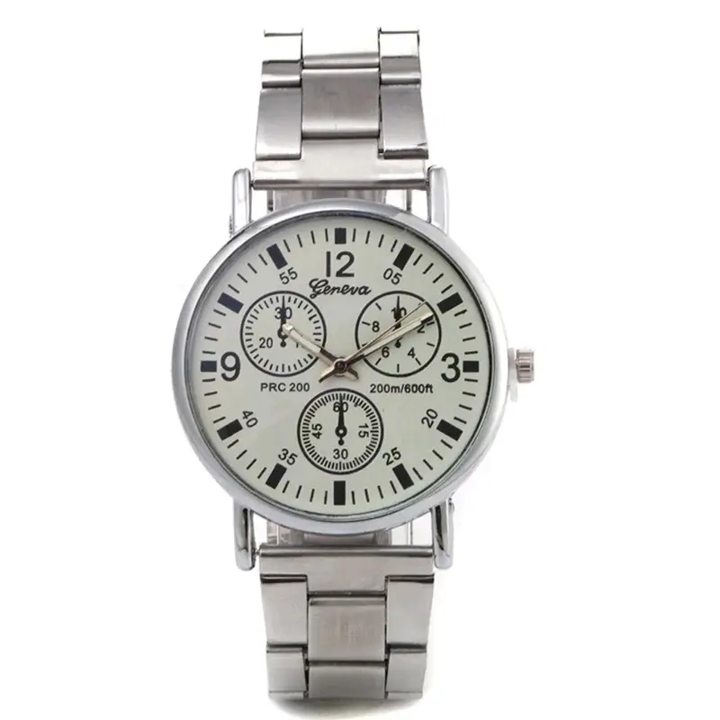 Jam GENEVA Stainless Steel Tiga Titik Analog 6