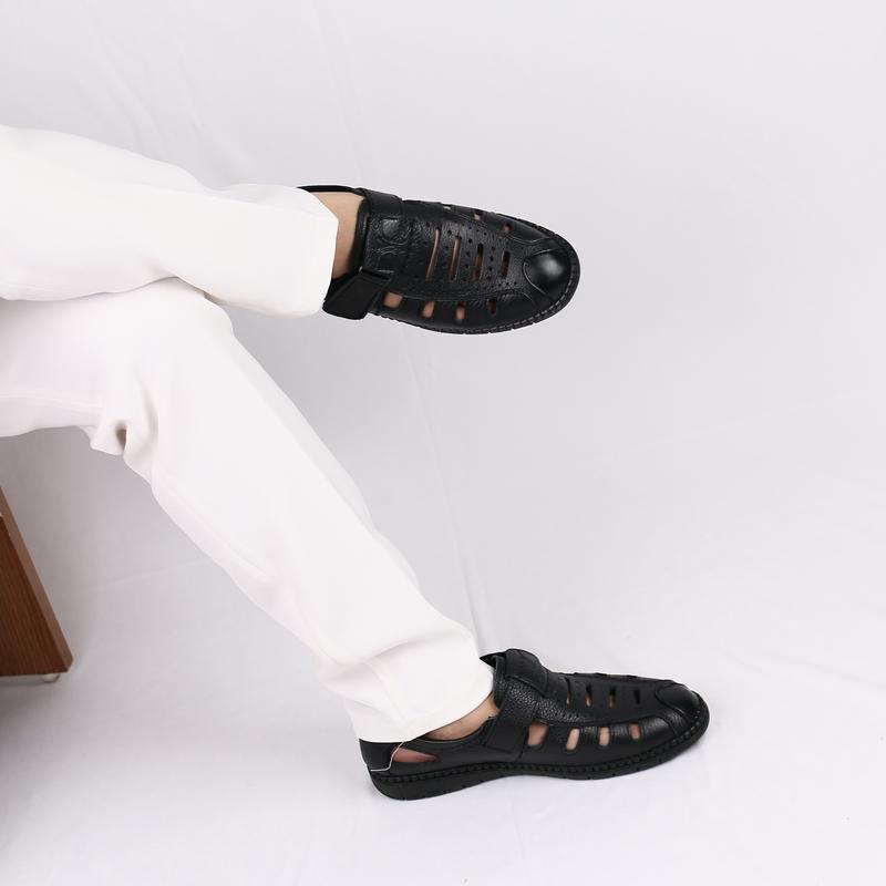 Giày Hè Giày Giọ Nam Da Bò Cao Cấp Đế Cao Su Khâu Tay XGK GH-28