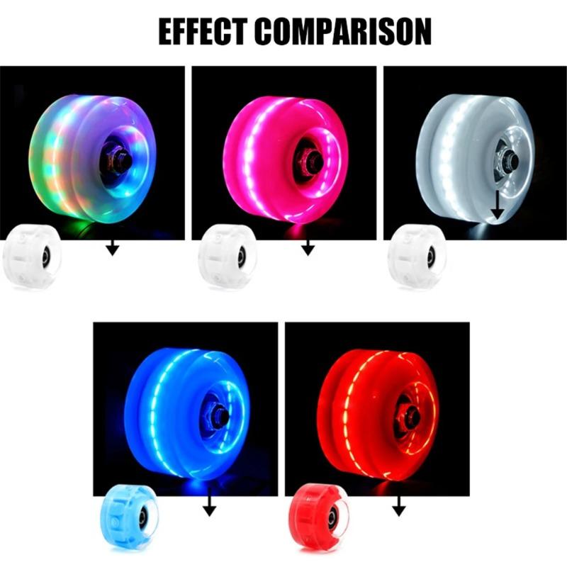 1Pc Skateboard Wheels Polyurethane Luminous LED Longboard Wheels with Spanner Long Drift Board Accessories 1