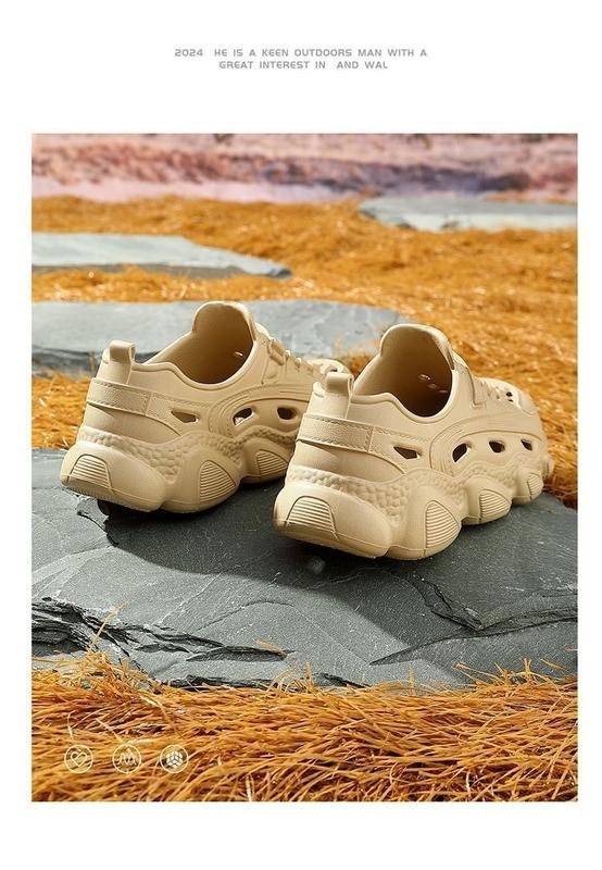 Product Introduction of Sandal Luar Sukan Bergaya Pakaian Luar Lelaki Tebal Tidak Licin Tahan Haus Pantai Deodoran Memandu dan Memancing Sandal Musim Panas 7