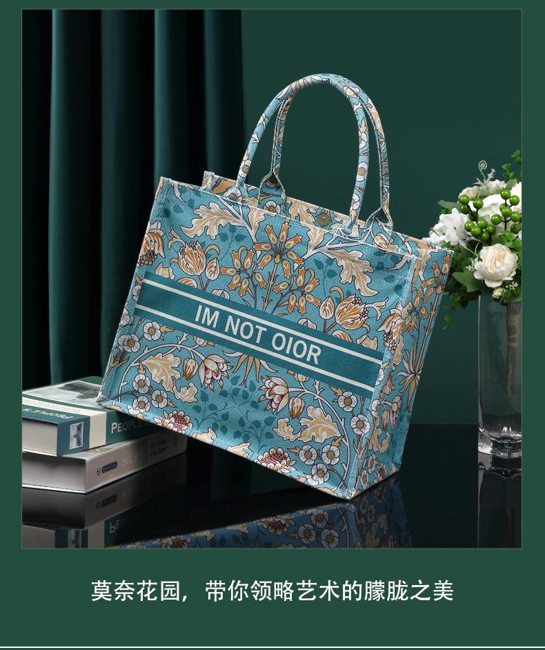 Product Introduction of Women's Bag Women's Bag Thick Retro Canvas Bag Custom in Stock Three-Dimensional Canvas Reticule Environmental Protection Shopping Bag Canvas Tote Bag 5