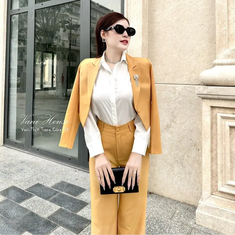 (Bán chạy) VANIHOUSE vest công sở TJ81 áo Vest quần suông Nữ Women Top 6