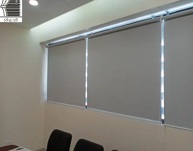 Rèm cuốn ghi nhạt, Rèm cuốn khoan và không khoan, Kích thước theo yêu cầu - Cản sáng 100% đầy đủ phụ kiện 2