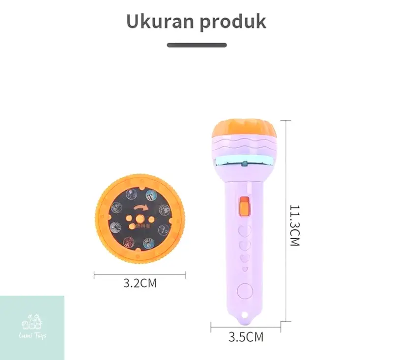 Mainan Edukasi Anak Senter Projector Set isi 4 Piring Proyektor SS1553 Lampu 4