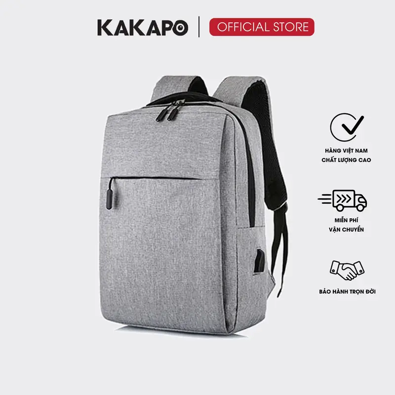 Balo Laptop 15,6 inch Dùng Đi Làm, Đi Học Phong Cách Unisex KAKAPO BL010 Bag Nam Nhung 1