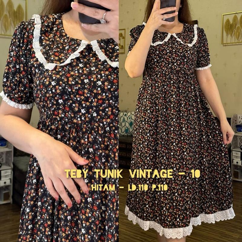 Tunik Midi Rayon Viscose Motif Vintage by Teby 8