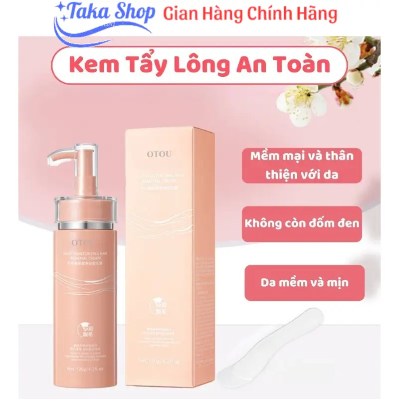 [Che Tên] Kem Tẩy Lông OTOU Tẩy Sạch Lông Toàn Thân Tay, Chân, Nách, Bikini Không Đau Rát 100g