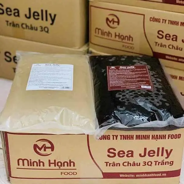 Trân châu ăn liền Trắng Đen 3Q Sea 2kg Topping trân  châu 4
