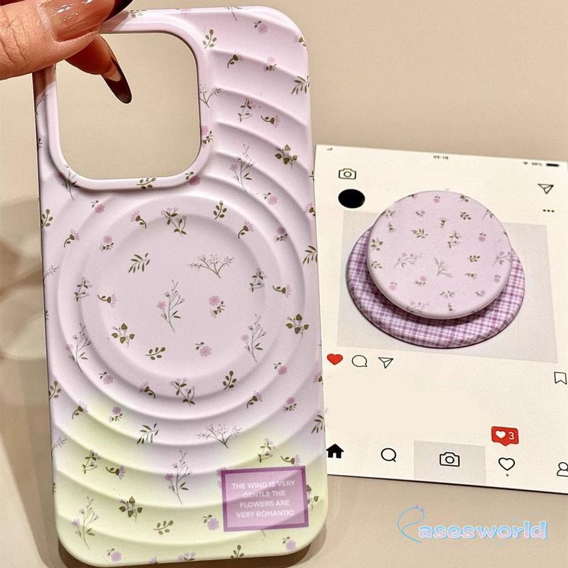 Ốp Lưng Sạc Từ Tính, Cho iPhone 17, 15, 11, 13, 16, 12, 14 Pro Max, 16, 7, 15, 8 Plus, X, XR, XS MAX, 17 AI Thiết Kế Hoa Tươi, Hợp Xu hướng