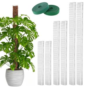 Palo de musgo de 24/36/48 pulgadas para plantas trepamuros en interiores, tutor duradero de plástico para monstera, soporte grande con forma de D para el crecimiento