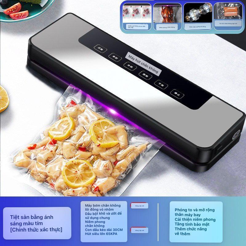 ( TẶNG 10 TÚI ) Máy Hút Chân Không Đa Năng Vacu um Sealer Lực Hút Mạnh Bảo Quản Thực Phẩm Tiện Lợi
