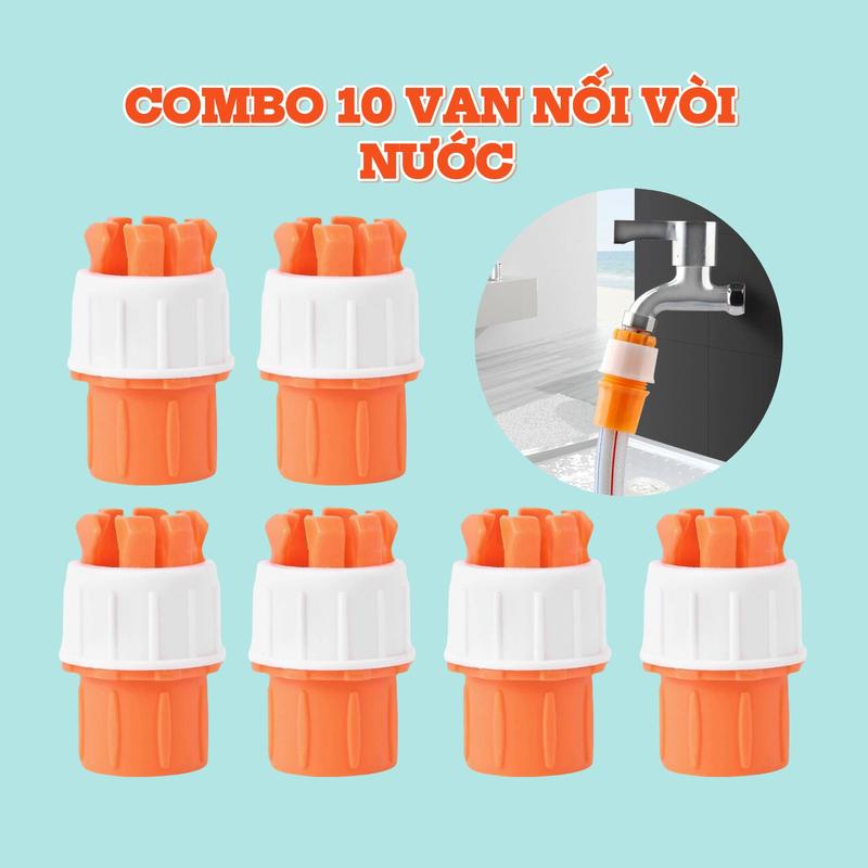  Combo 10 Đầu Nối Vòi Nước Chắc Chắn Đầu Nối Vòi Cứng Với Ống Mềm Giữ Chắc Không Trơn Tuột Chất Liệu Nhựa Đường Kính Phù Hợp Từ 16MM Đến 21MM 