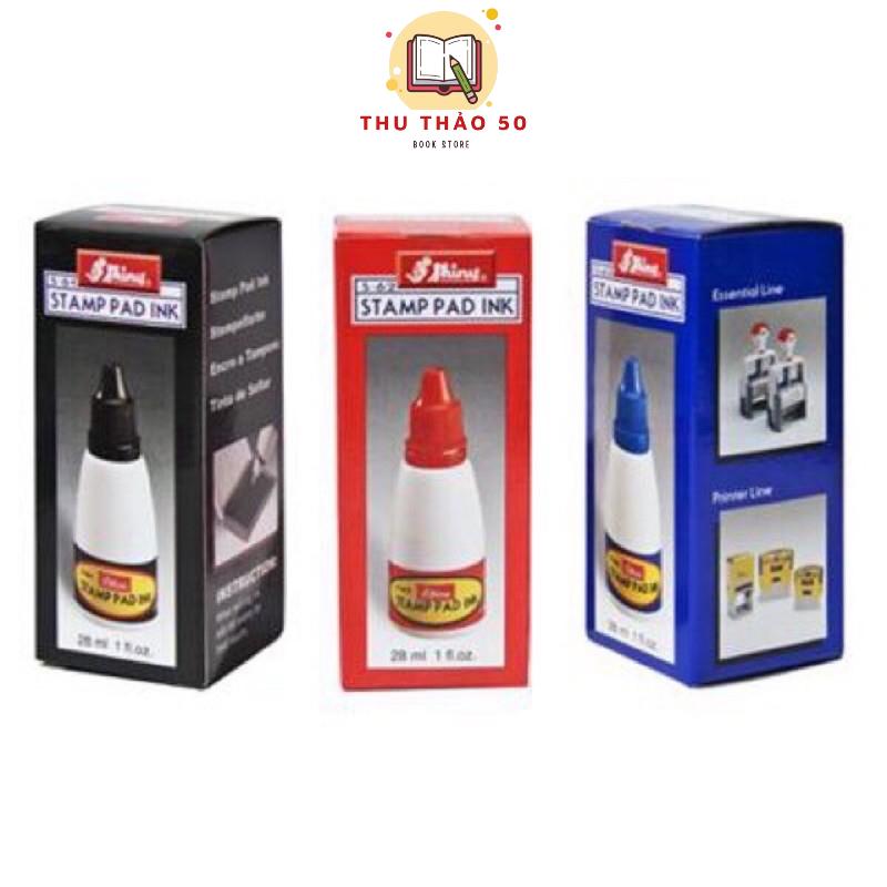 Mực châm thêm, thay vào khay mực, tampon con dấu đóng mộc SHINNY chính hãng 28ml.
