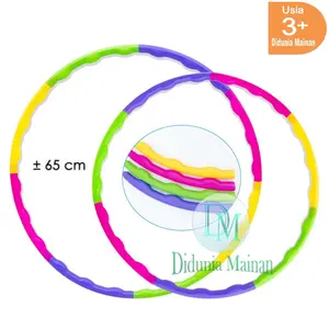 Hula Hoop Mainan Olahraga Anak Outdoor Pipa Ring Hulahoop Plastik Bongkar Pasang
