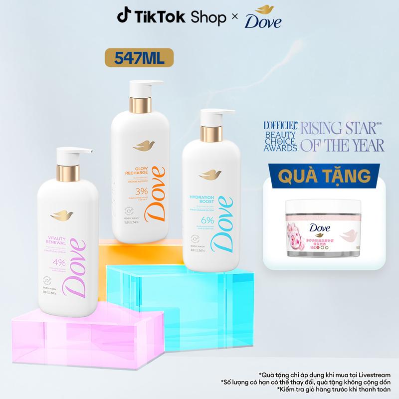   FS  Sữa tắm Dove Serum Dưỡng thể sáng da Glow Recharge 547ml  3  