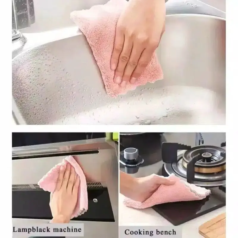 TERLARIS 1 Lusin Kain Lap Bahan Microfiber Ukuran 24x14 / Kain Lap Piring Kain Dan Alat Dapur Anti Minyak cleaning 2