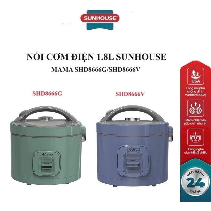 NỒI CƠM ĐIỆN 1.8L SUNHOUSE MAMA SHD8666G Hàng chính hãng bảo hành 24 tháng