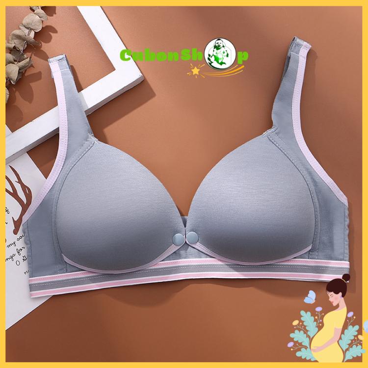  Áo lót ngực bà bầu sau sinh chống chảy xệ chất liệu cotton không gọng CUBONSHOP 389 