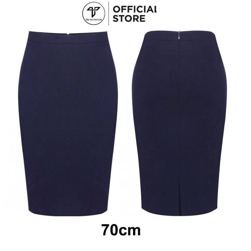 Chân váy bút chì 2 lớp dài 70cm TÂY COLLECTION