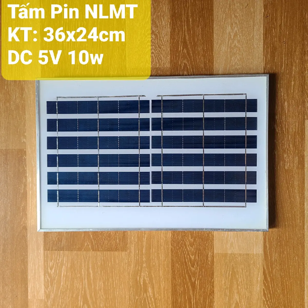 Tấm Pin Năng Lượng 5V, 10w 36x24cm sạc cho đèn năng lượng mặt trời hoặc sạc cell pin dự phòng