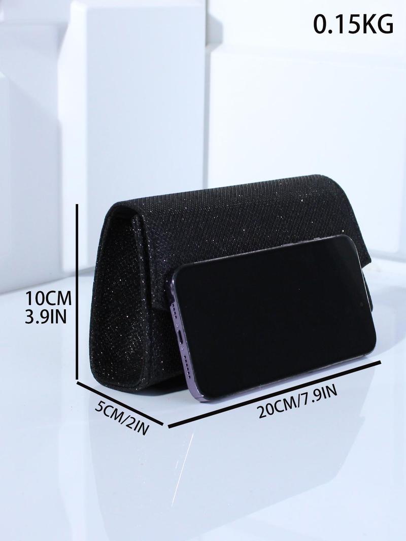 Product Introduction of Women's Elegant Glitter Evening Bag, Trendy Exquisite Evening Crossbody Bag, Fashionable Bling Evening Bag for Party Decoration 4