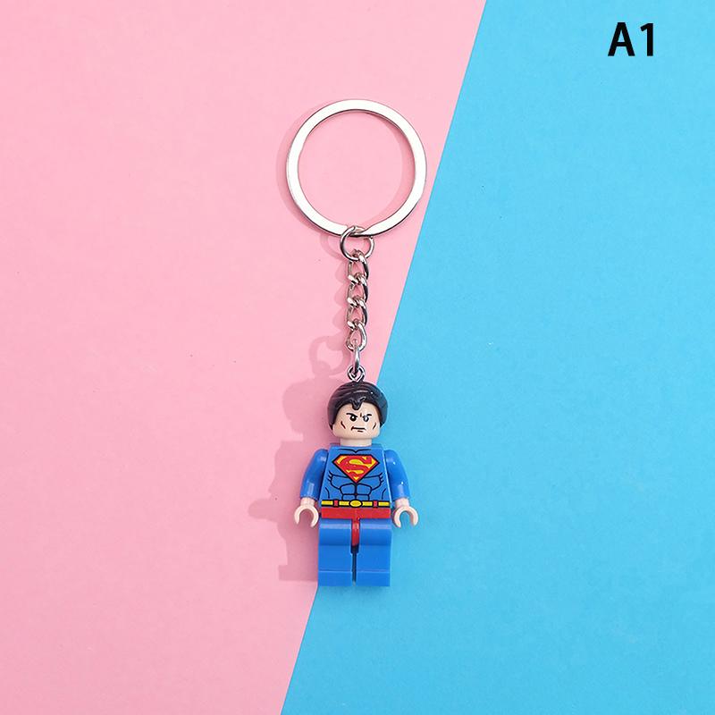 Product Introduction of Anime Building Blocks Model Keychain Little Doll Cartoon Cute Keyring Anime Peripherals Toys For Kids Boys Girls Gift 23
