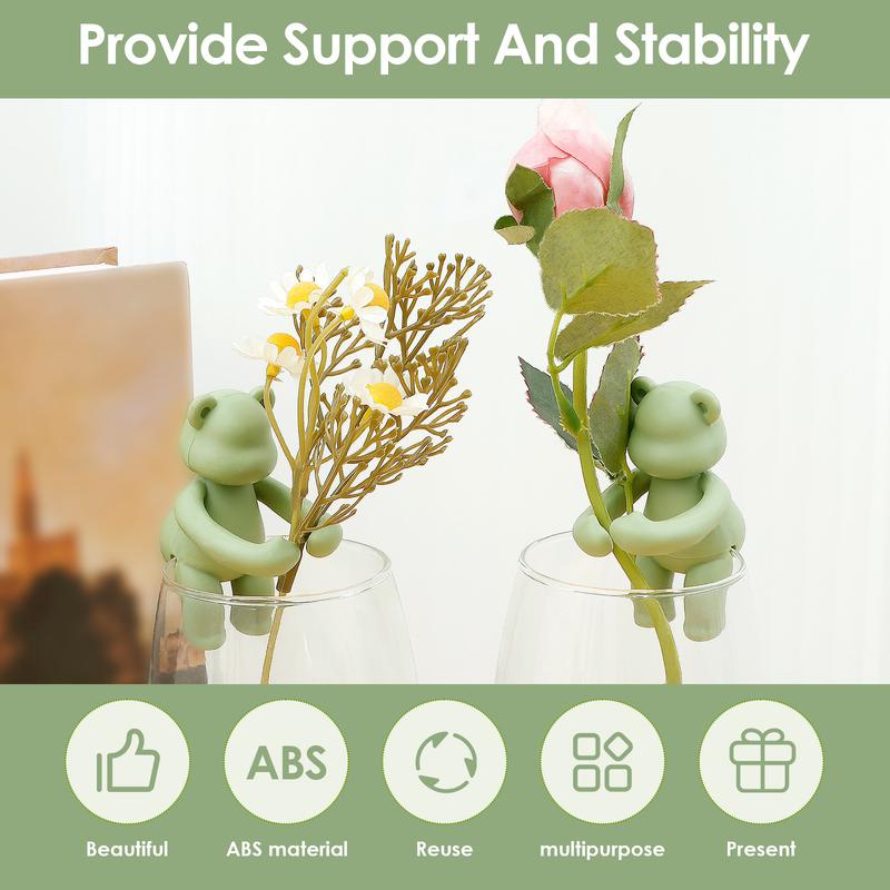 Product Introduction of 2 Pcs Little Bear Shape Flower Propagation Friends Decorative Leaf Buddy Flower Support for Stems Sprouts Shoots and Cuttings rf1P1 34