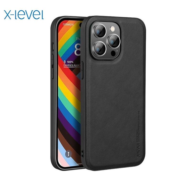 Ốp Lưng X-Level Da Cho iPhone 14, iPhone 13, iPhone 12, iPhone 11, iPhone Xs Max, iPhone Xs - } Phụ Kiện