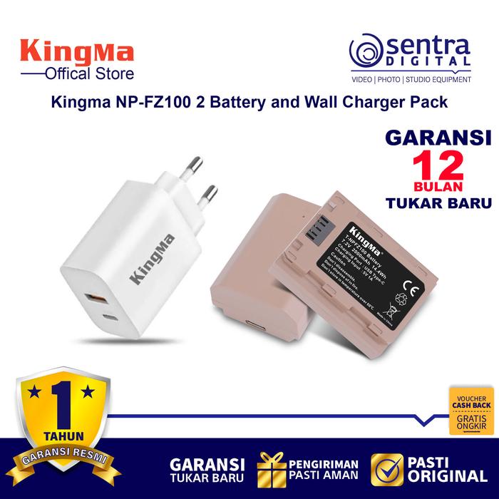 Gambar Kingma NP-FZ100 with Type-C USB Port Paket 2 Battery 2 Wall Charger dari Sentra Digital Kota Surabaya Tokopedia