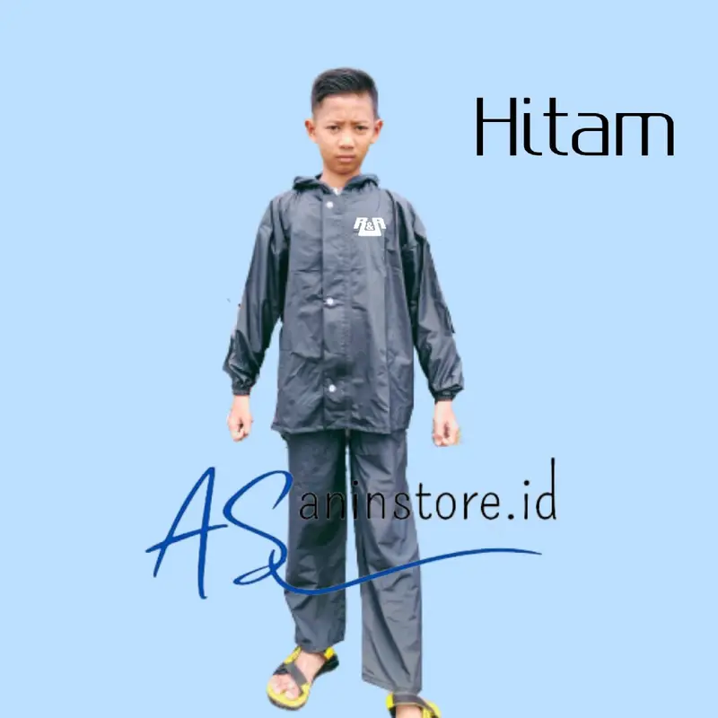 Jas Hujan untuk anak SD SMP Ukuran M, L dan XL Set Setelan 2