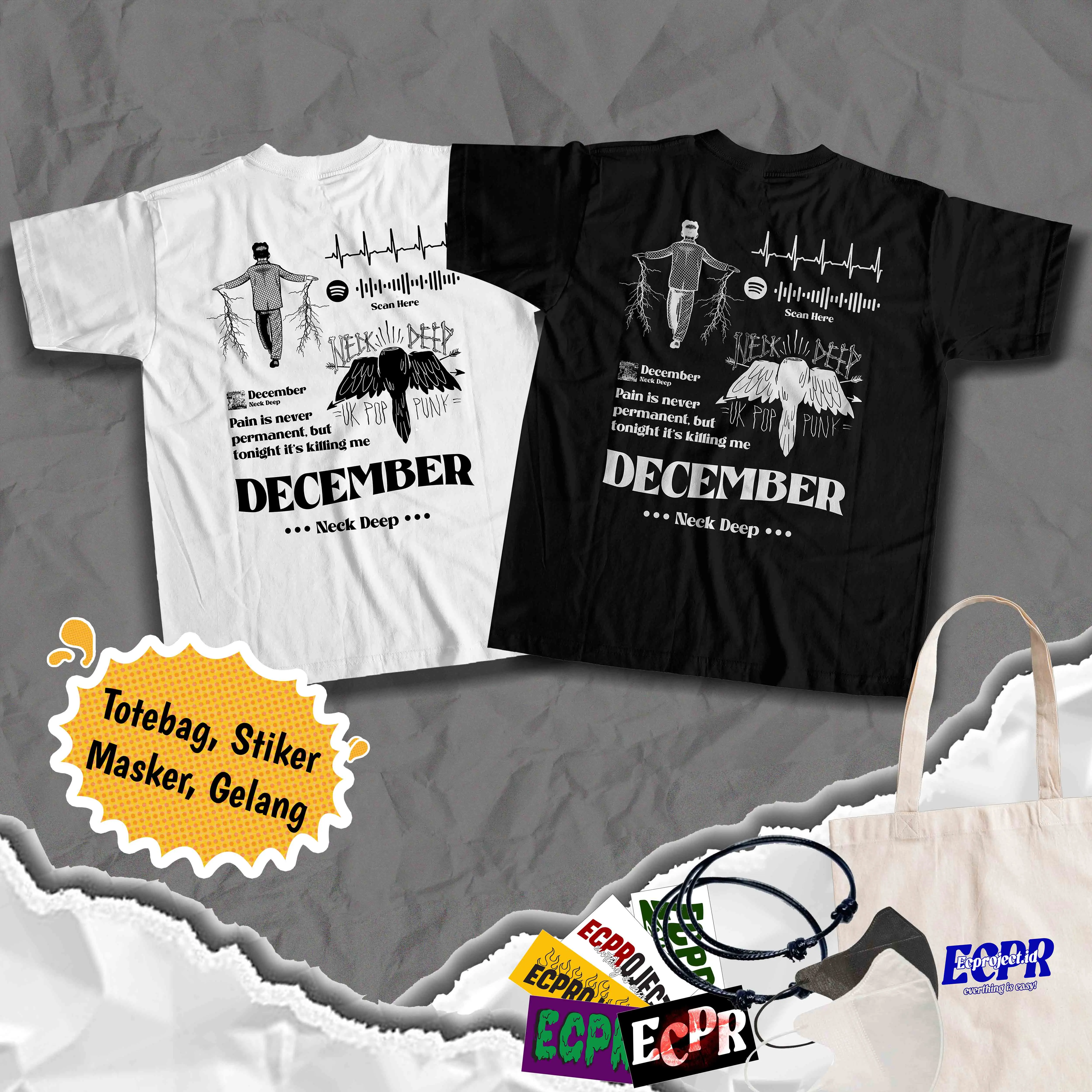 [Aestehtic Version] Kaos Reguler December Cotton Combed Unisex