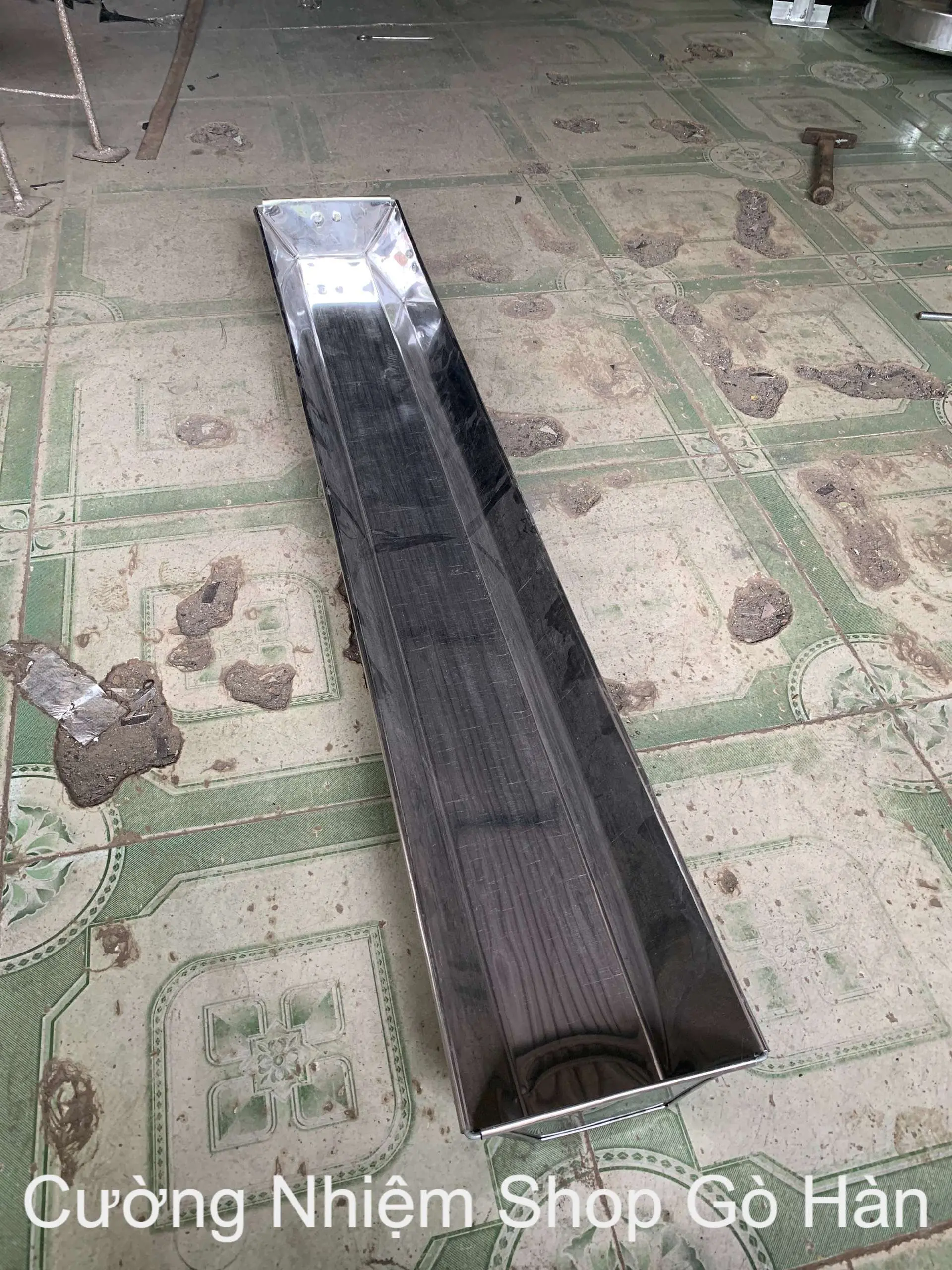 Máng cho vật nuôi dài 1.2m inox