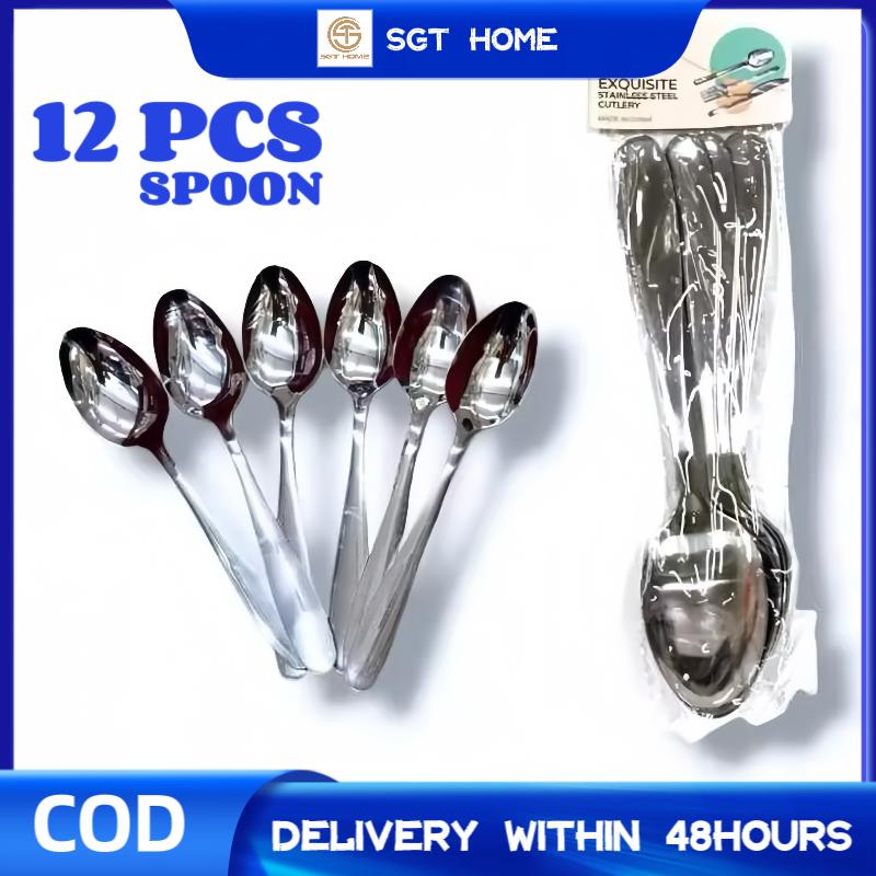 SGT Spoon 12pcs (1Dozen) Stainless Steel Spoon Fork good quality ...