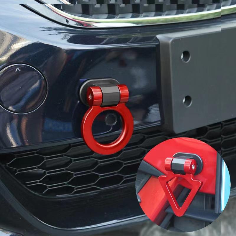 Product Introduction of Fashion Universal Decorative Trailer Hook ABS Adhesive Non-destructive Trailer Hook Adjustable Plastic Trailer Ring Car Modeling Trailer Hook Sticker Decoration Car Front and Rear Trailer Ring Vehicle Trailer Hook Car Rally Accessories 21