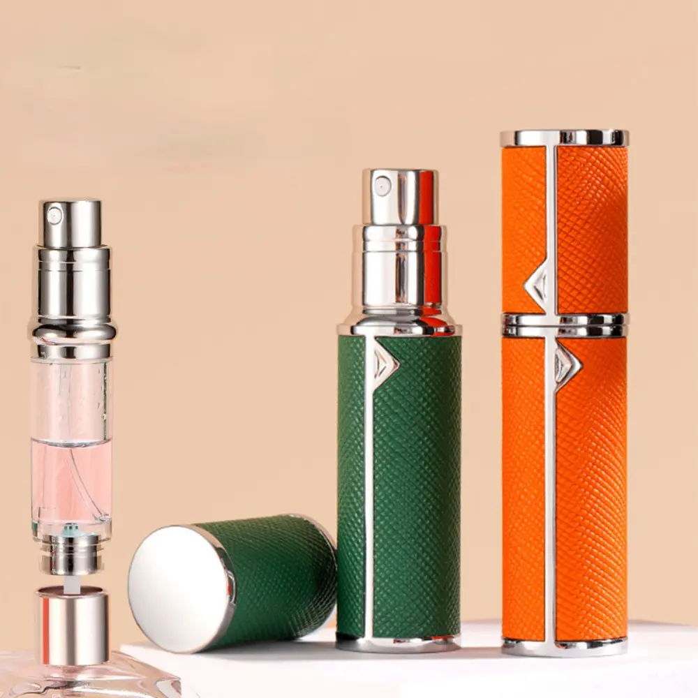 5ml For Travel Leather Refillable Spray Bottle Fragrance Container Perfume Atomizer Perfume Bottle Split Tin