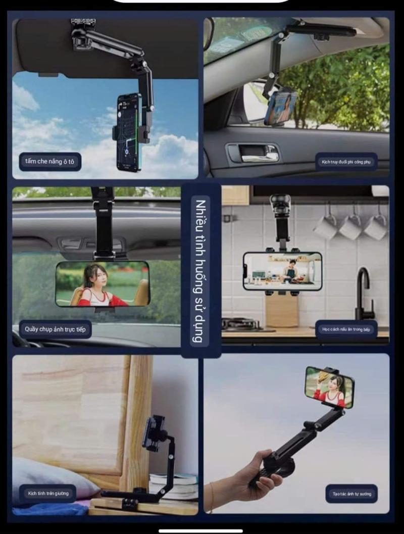 Product Introduction of giá đở điện thoại kẹp che nắng ô tô thông dụng xoay 360 độ Nội Thất 7